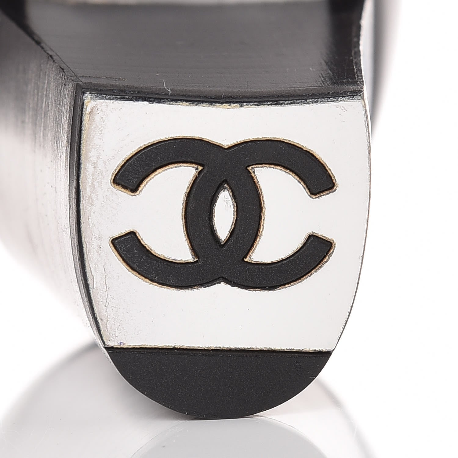 Chanel Patent Calfskin CC Ankle Boots 37.5 Black 6 of 9