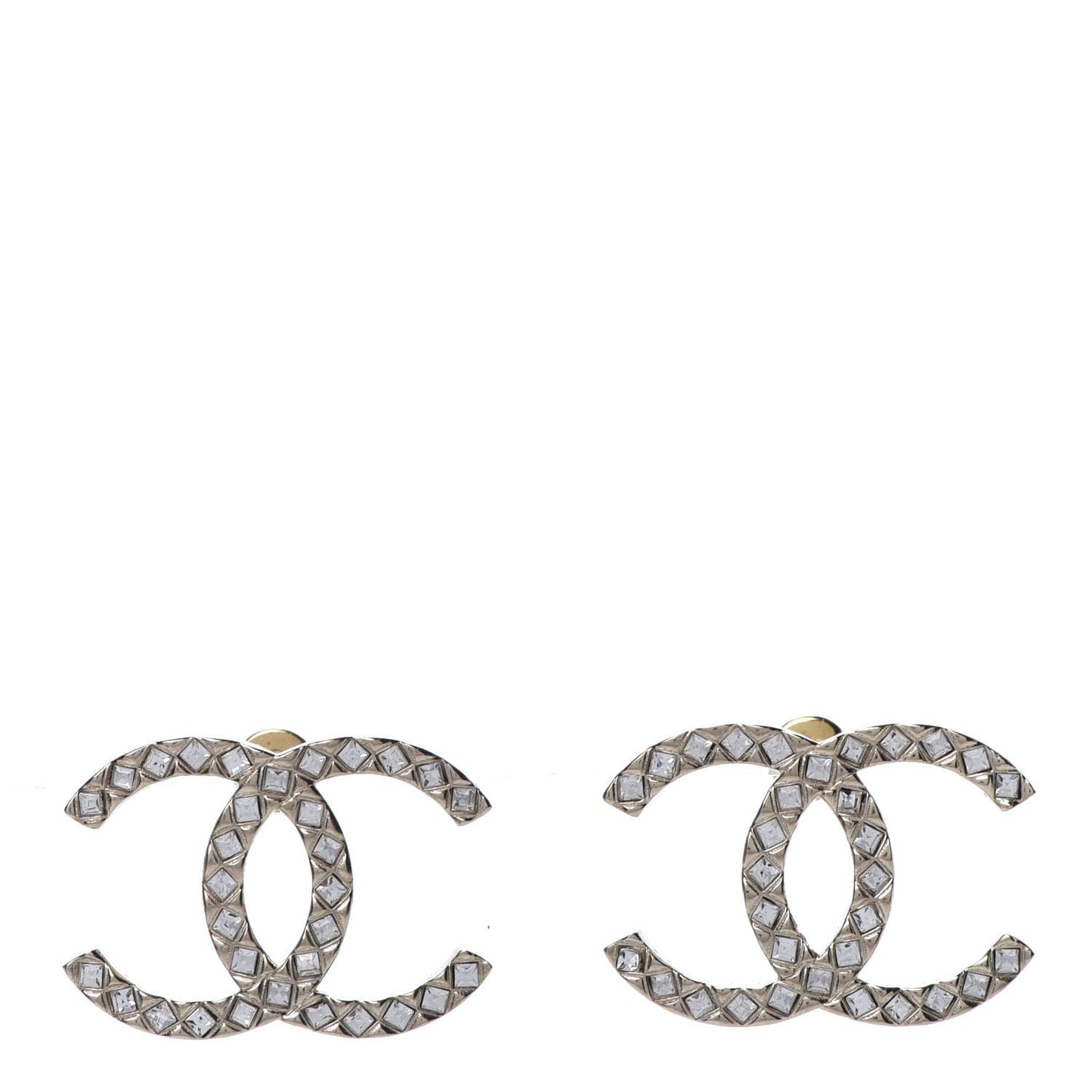 Baguette Crystal High Society CC Earrings Gold