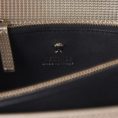 Versace Metallic Diamante Flap Shoulder Bag Gold 6 of 6