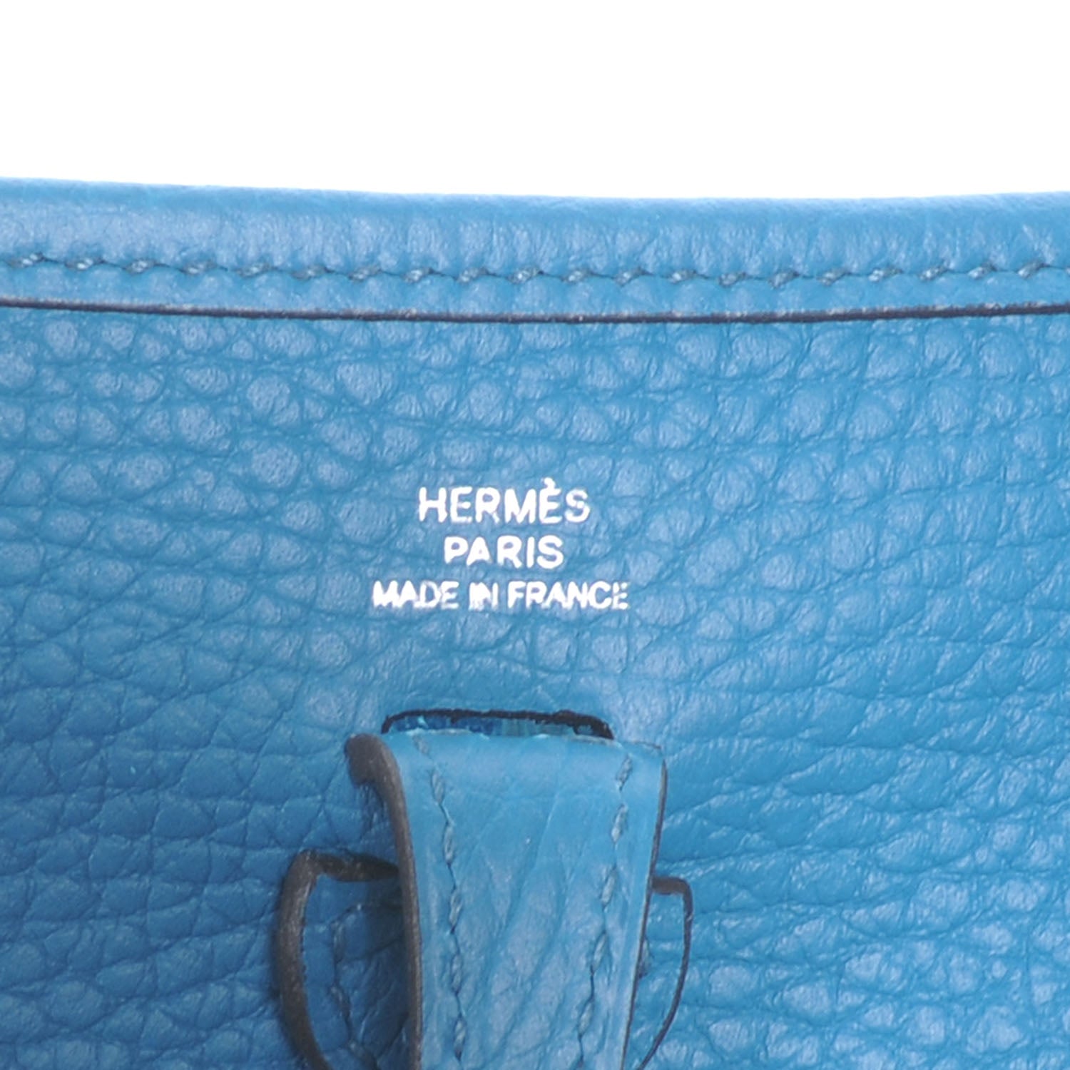 Hermes Taurillon Clemence Evelyne TPM Bleu Izmir 6 of 8
