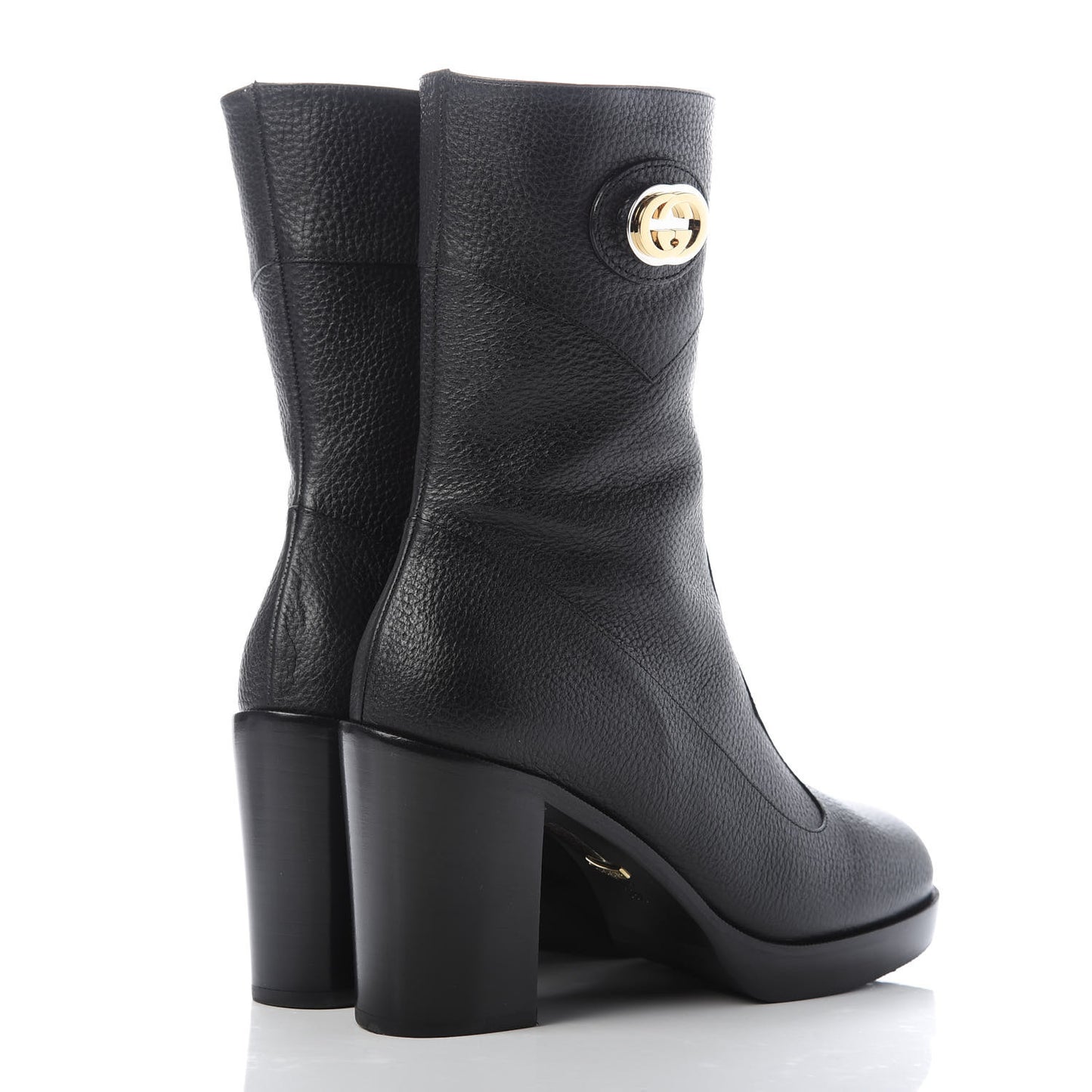 Austin Calfskin Interlocking G Ankle Boots 39.5 Black