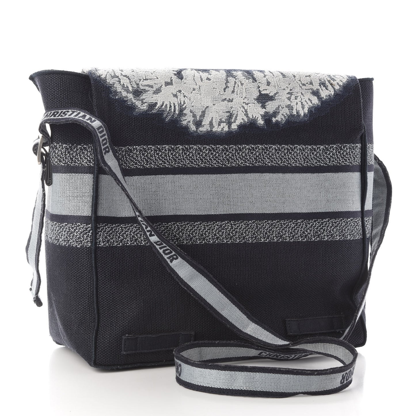 Canvas Embroidered Tie Dye Diorcamp Messenger Blue Multicolor