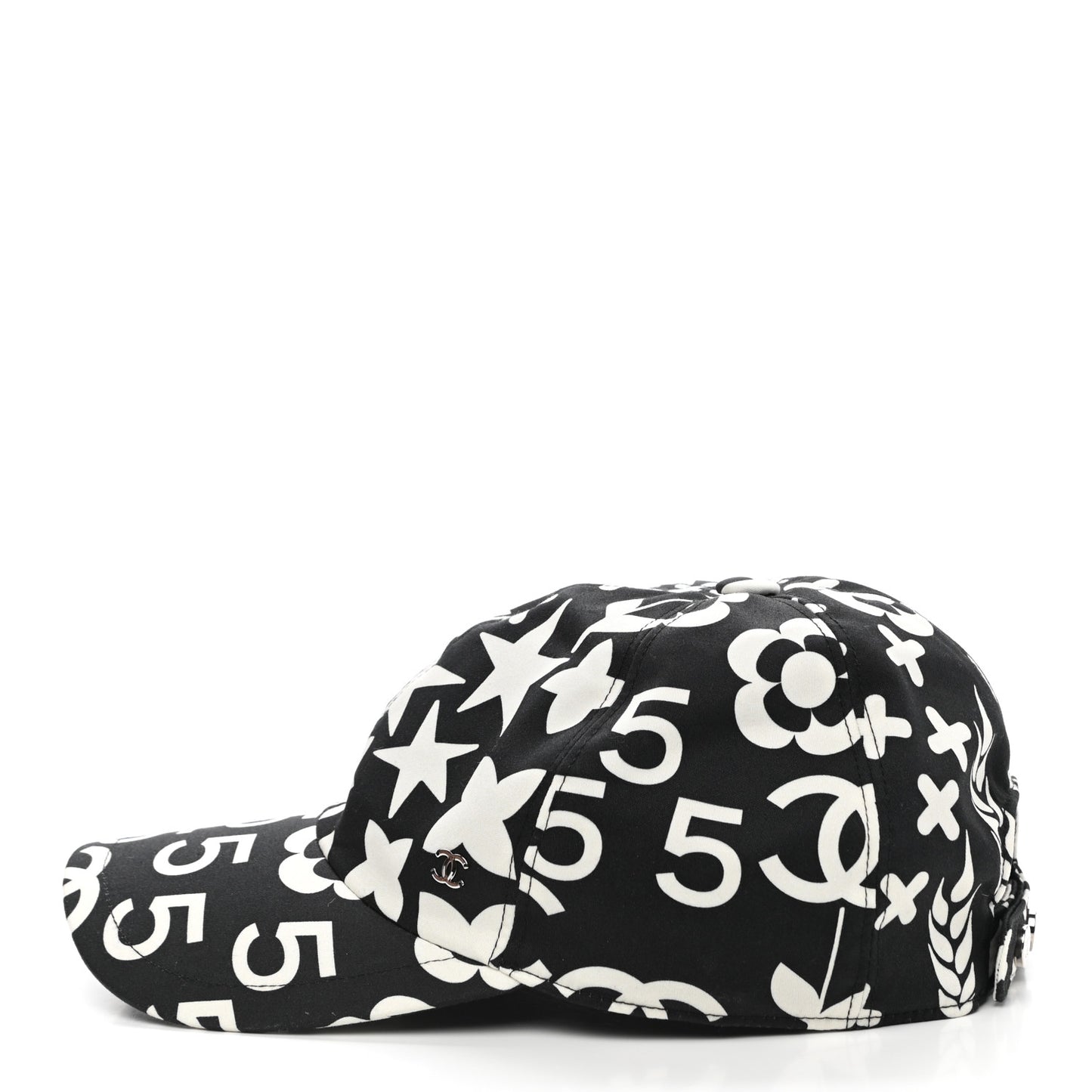 Cotton Cap Hat Black White