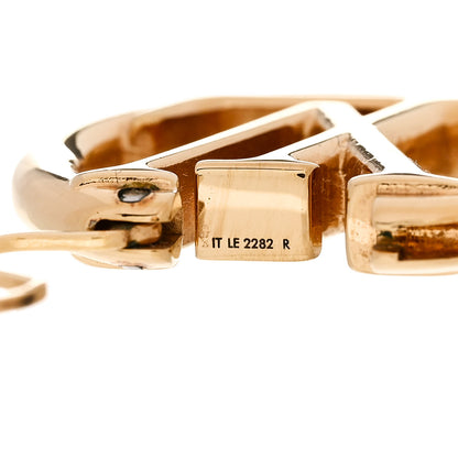 Louis Vuitton Metal Small Louise Hoop Earrings Gold 4 of 5