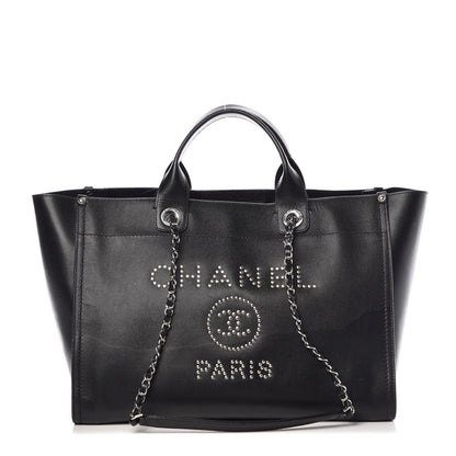 Chanel Caviar Medium Studded Deauville Tote Black 1 of 20