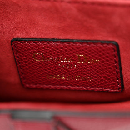 Christian Dior Grained Calfskin Mini Saddle Bag Red 6 of 11