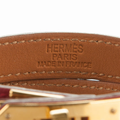 Hermes Chamonix Kelly Double Tour Bracelet S Rouge Garance 4 of 5