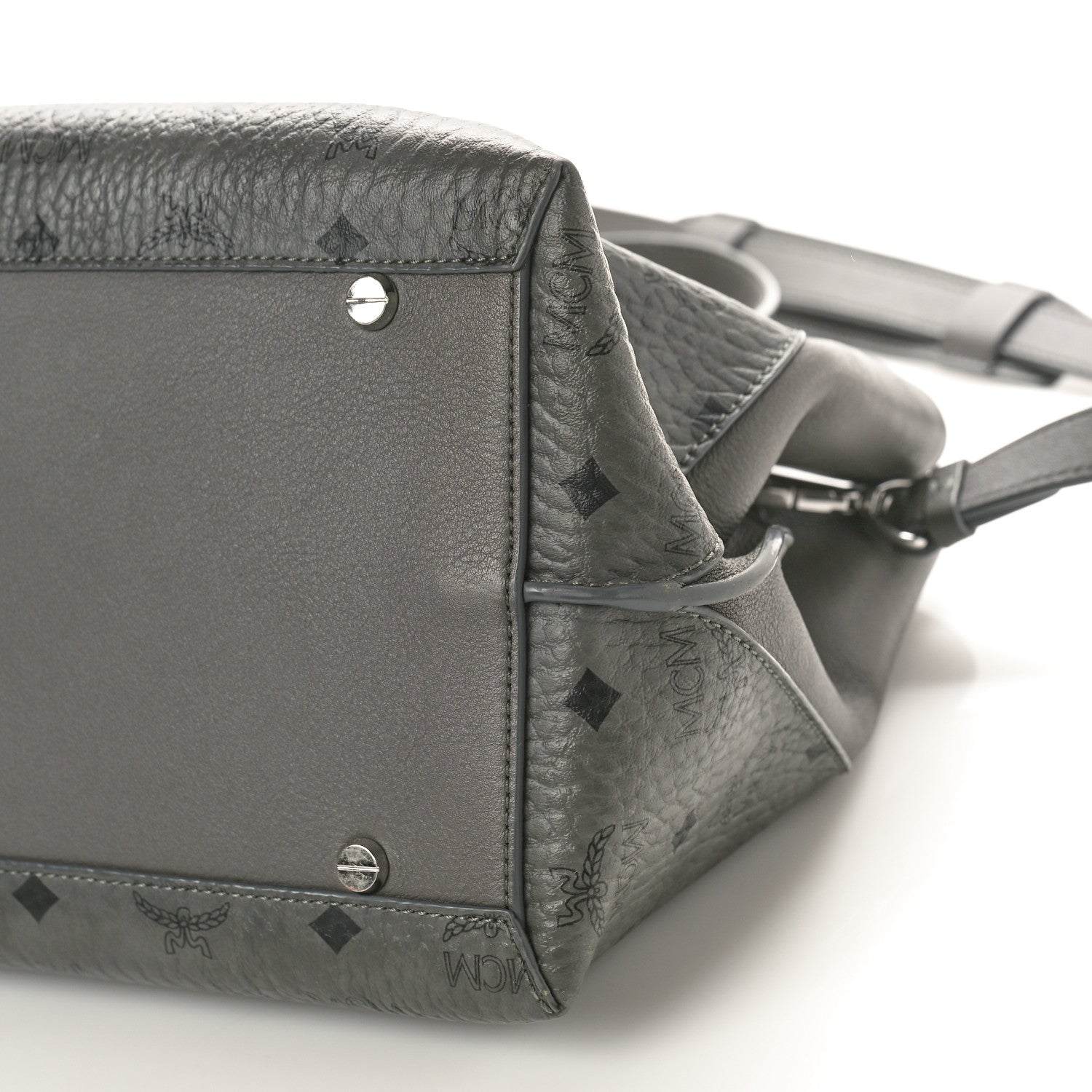 MCM Visetos Large Tote Grey 9 of 11