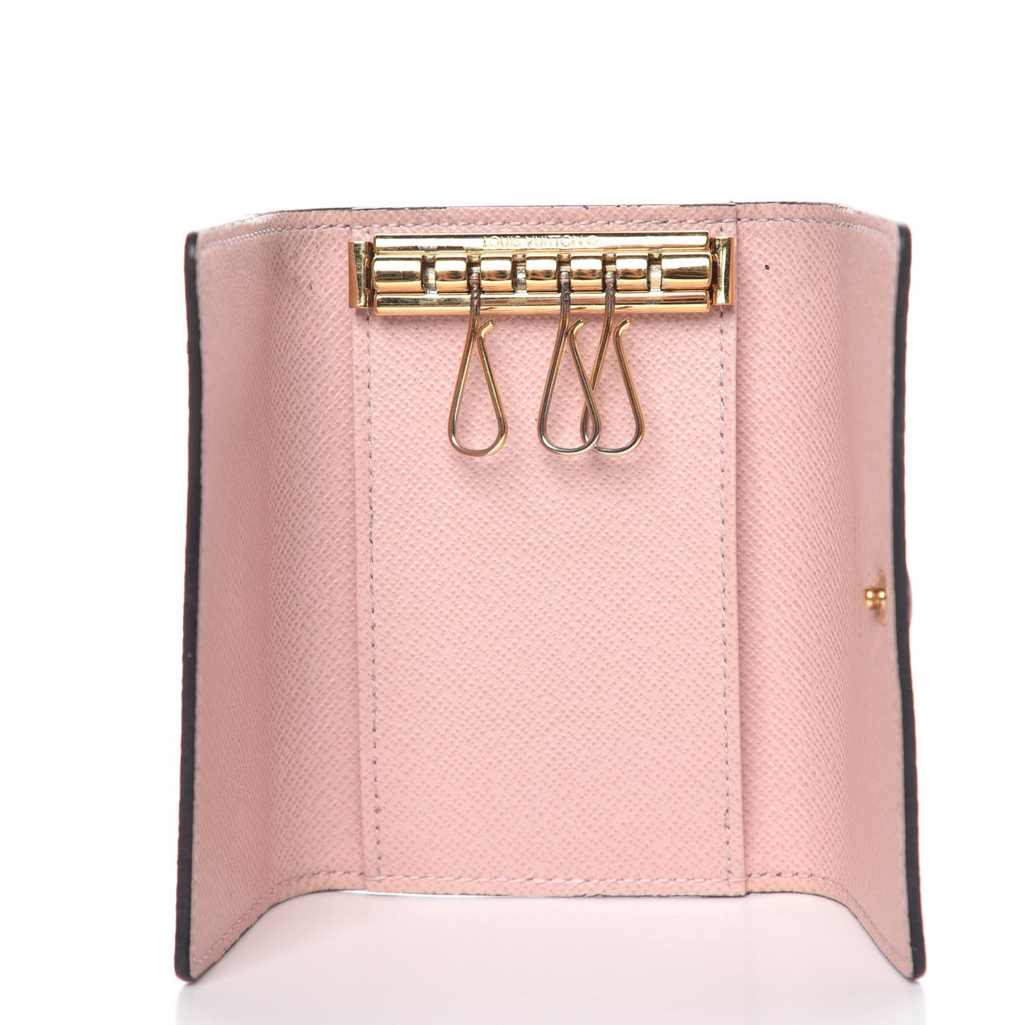 Damier Ebene Multicles 6 Key Holder Rose Ballerine