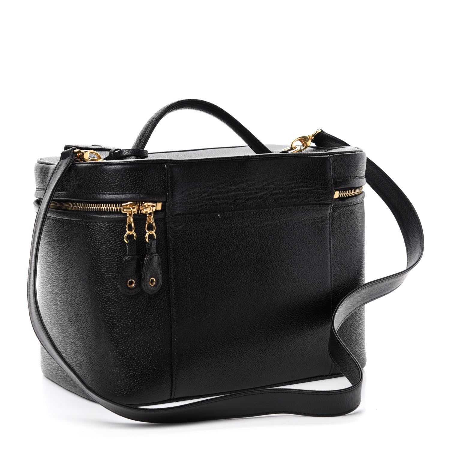 Chanel Caviar CC Vanity Train Case Black 3 of 15