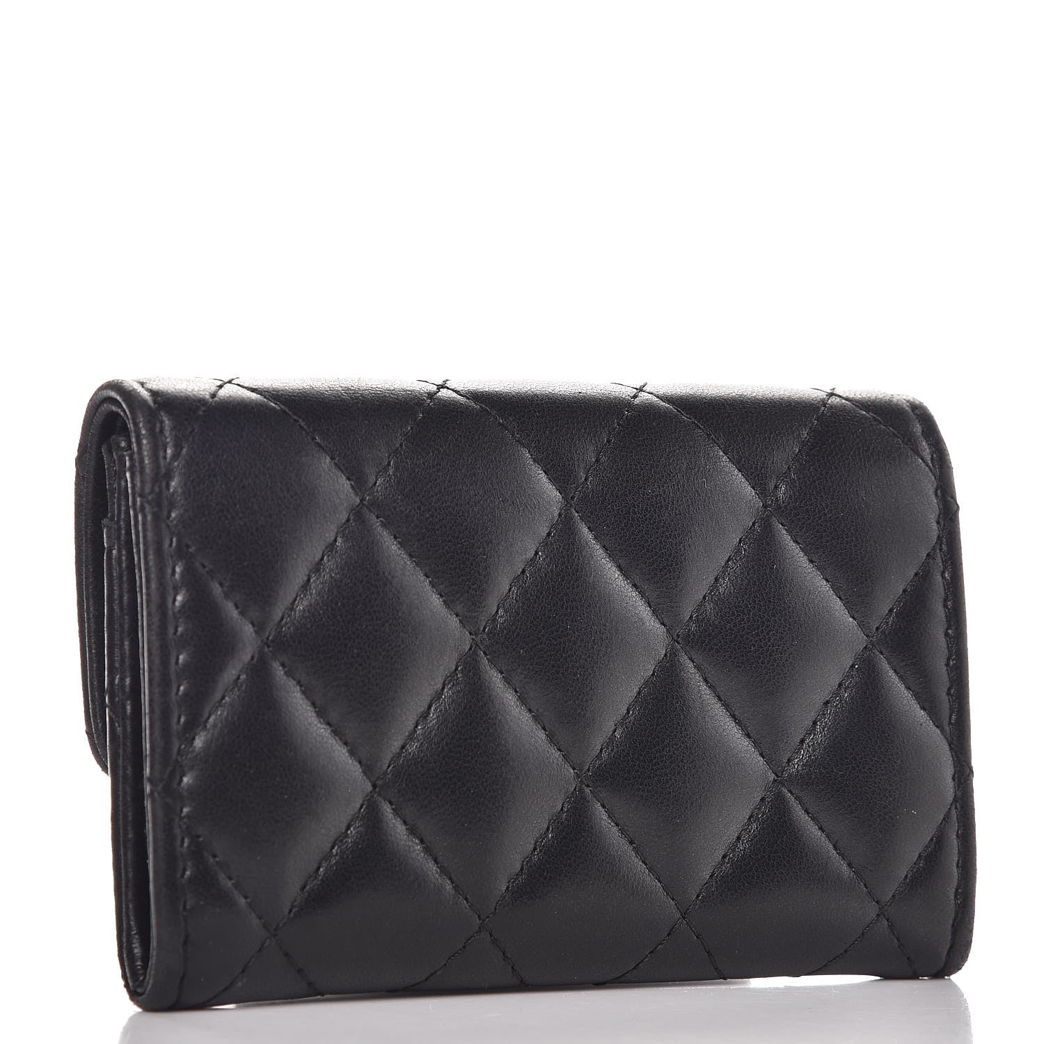 Chanel Lambskin Quilted Flap Card Holder Black 4 of 10