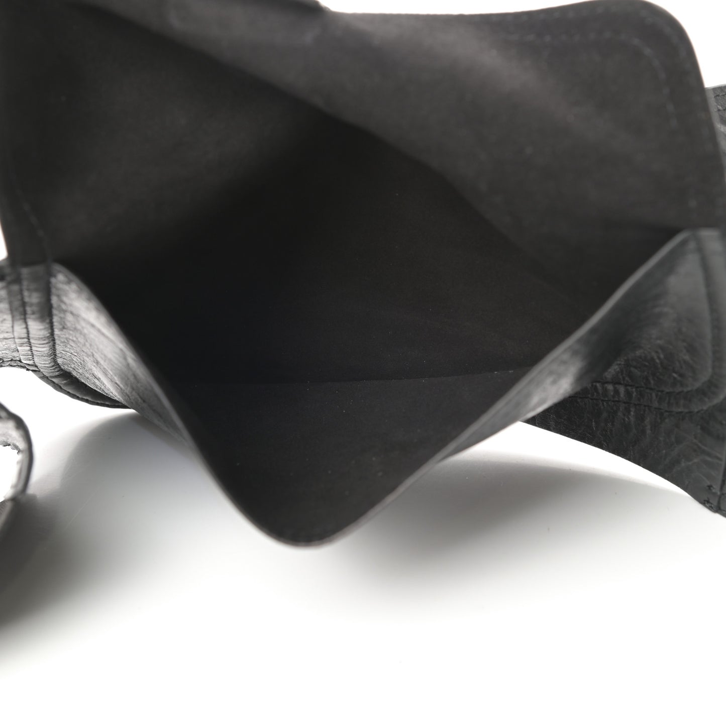 Crinkled Lambskin 135mm Saddle Belt Black