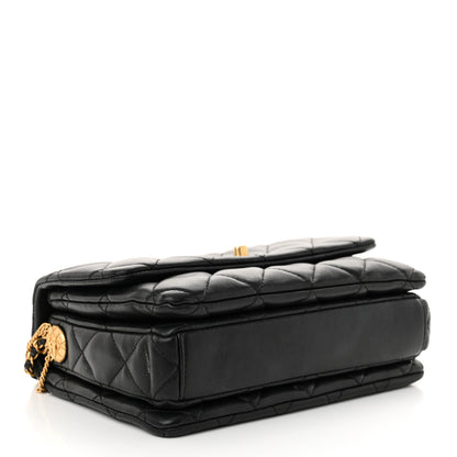 Chanel Lambskin Quilted Mini Medallion Multi Chain Flap Black 4 of 11