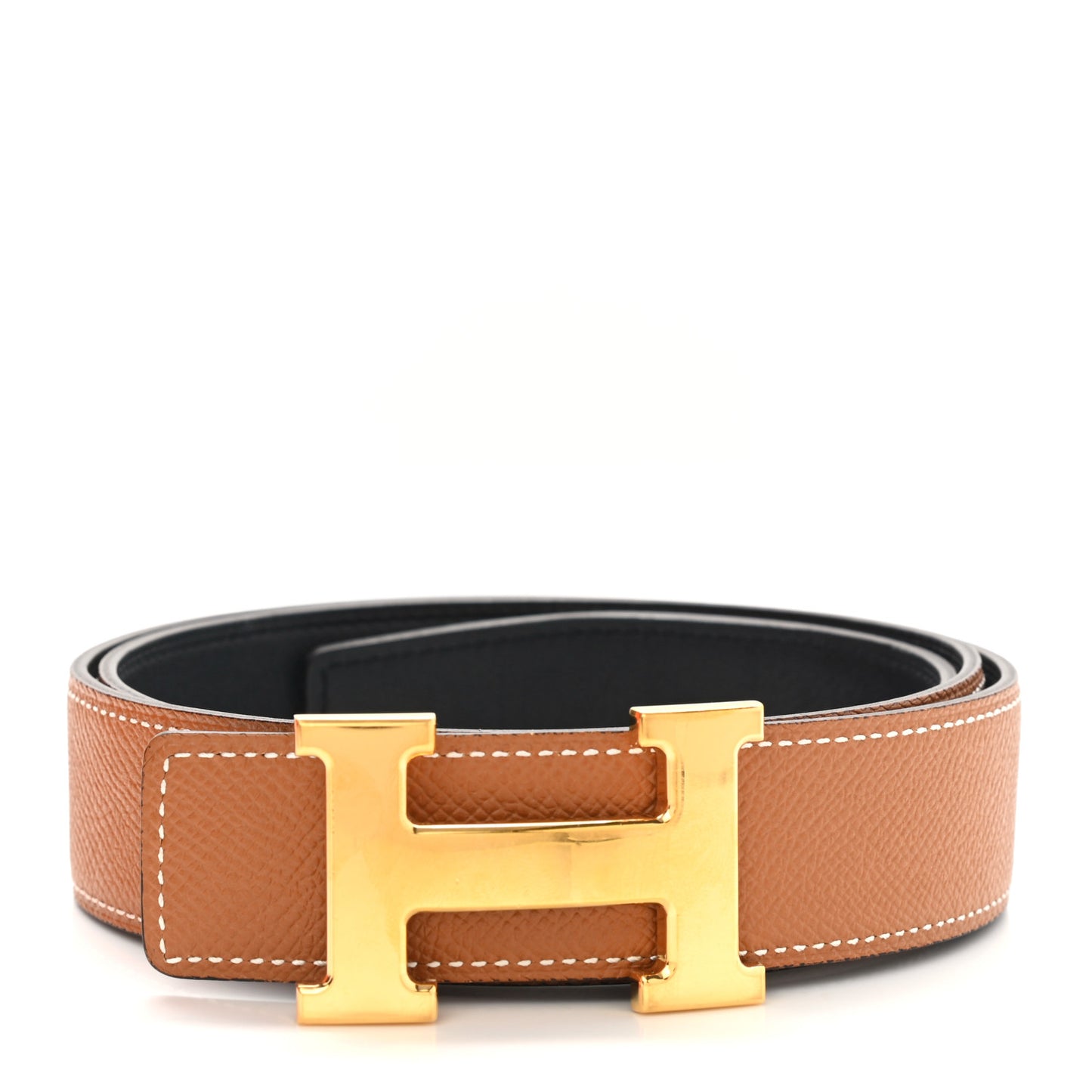 Box Epsom 32mm Constance H Belt 90 Black Gold