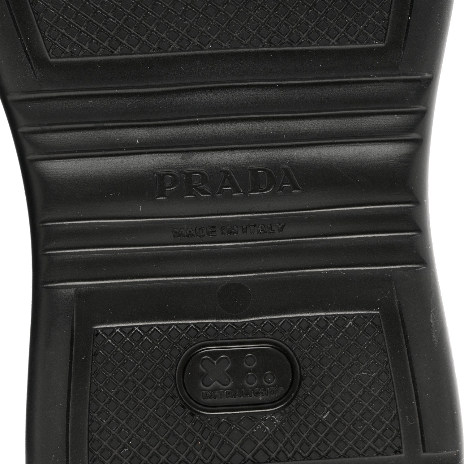 Prada Soft Mellow Rubber Triangle Logo Embossed Womens 25mm Booties 37 Black 6 of 9