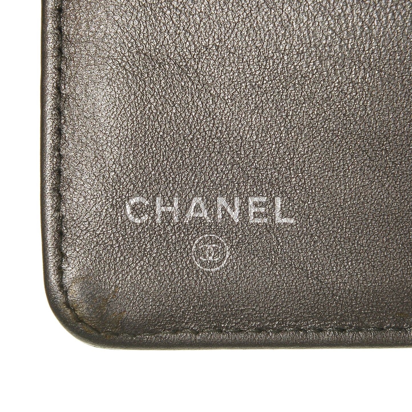 Caviar Timeless CC Zipped Pocket Wallet Silver