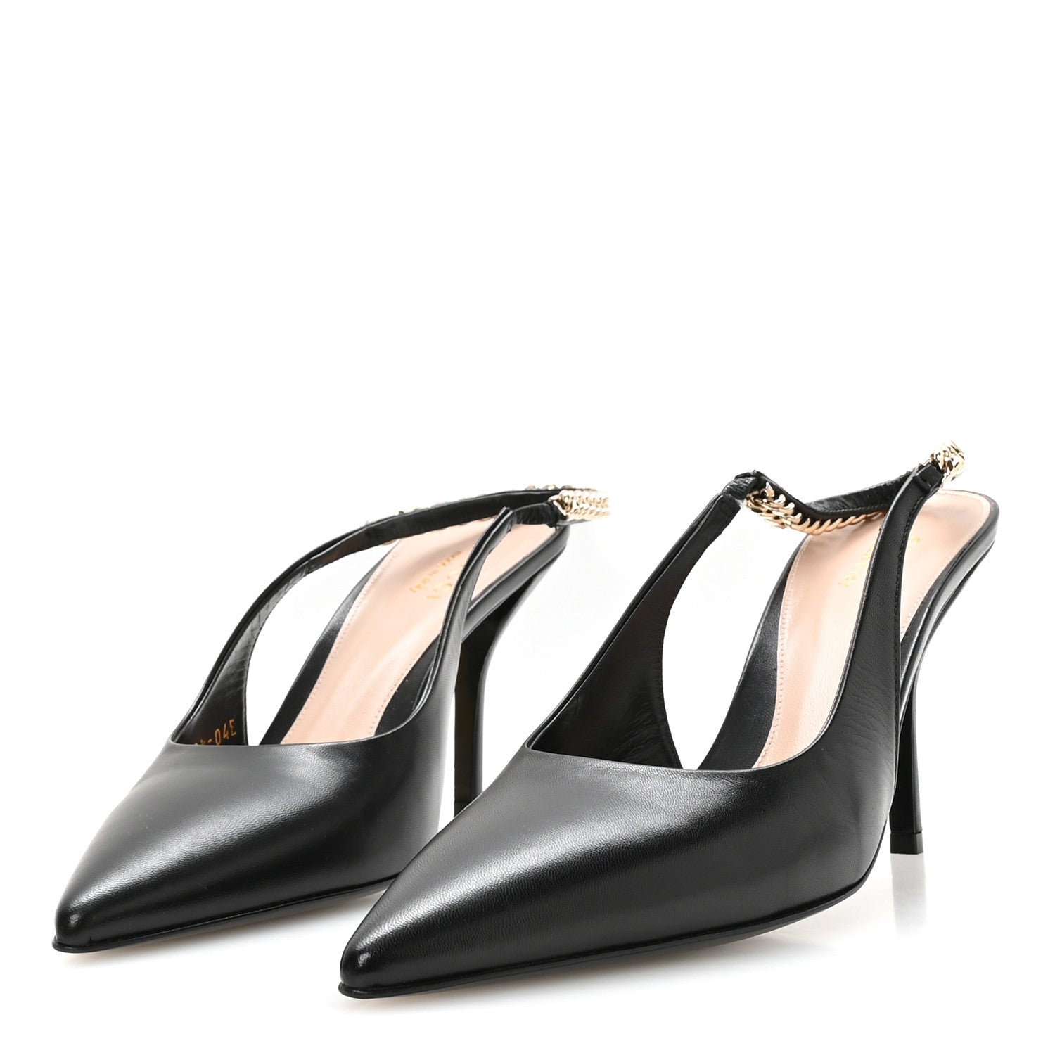 Gucci Malaga Kid 85mm Slingback Pumps 38.5 Black 4 of 9
