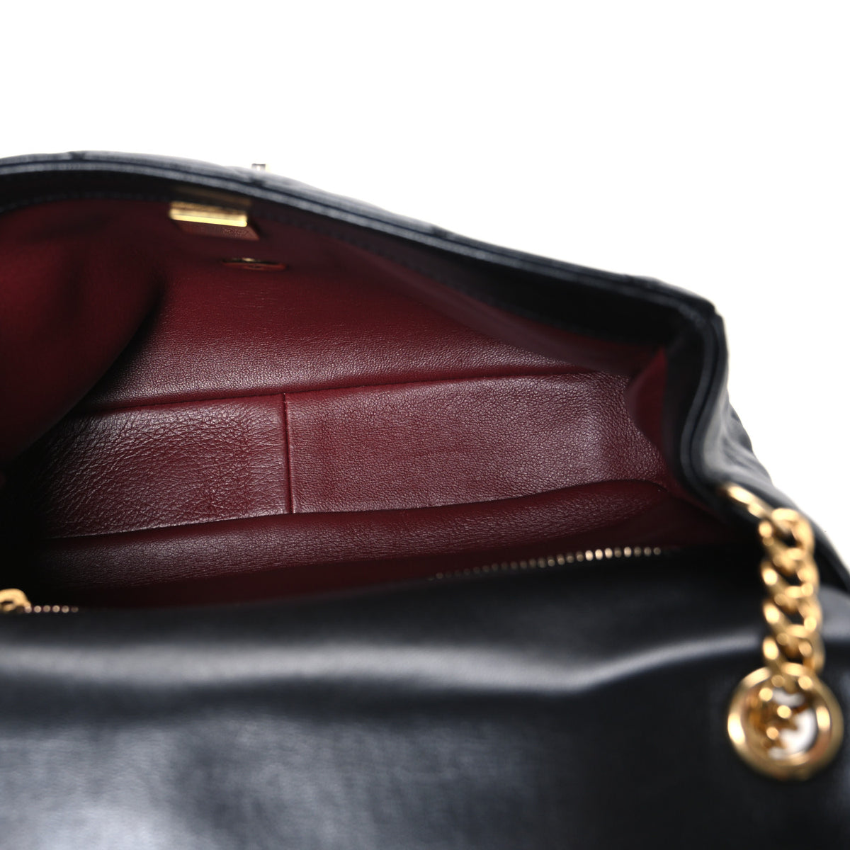 Lambskin Resin Pearl Quilted Flap Black