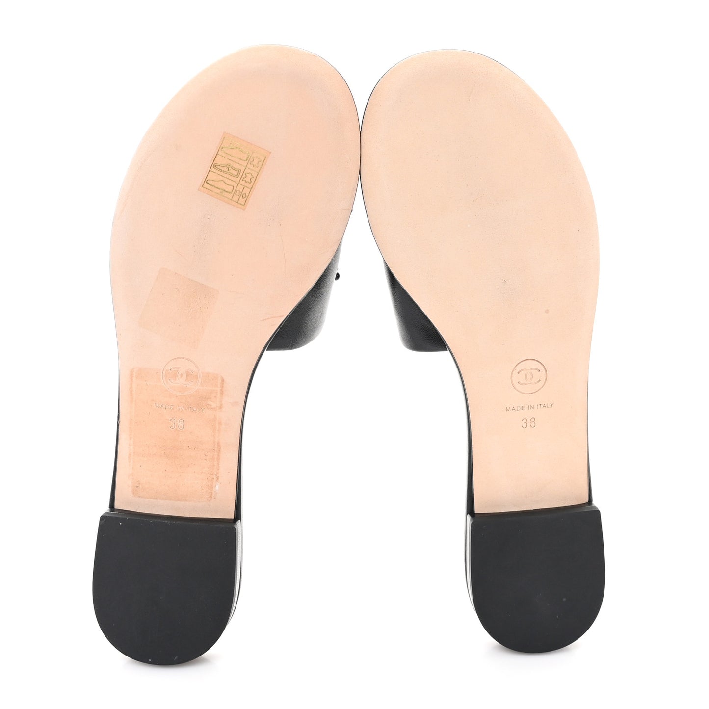 Lambskin Beaded CC Mules 38 Black