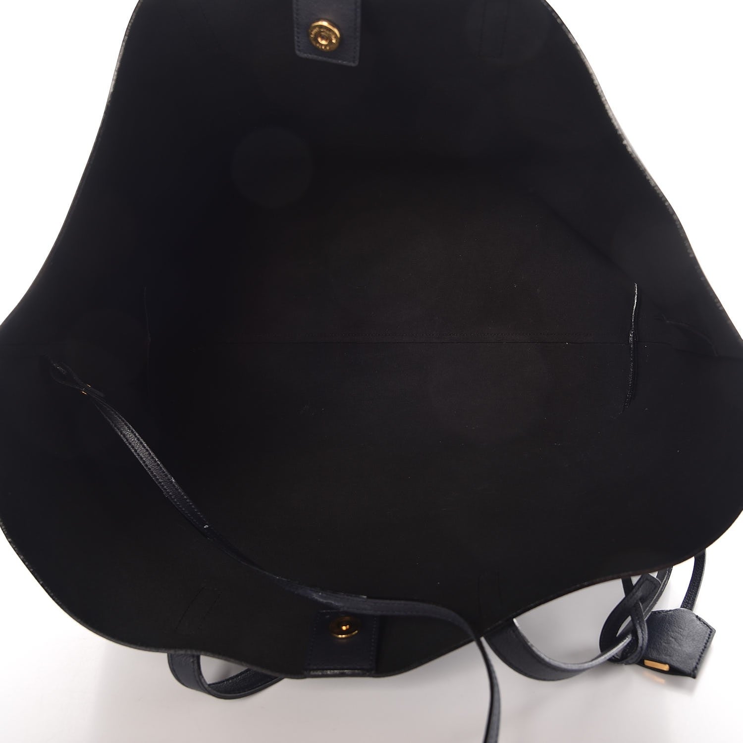 Saint Laurent Calfskin Large Shopping Tote Deep Marine 6 of 12