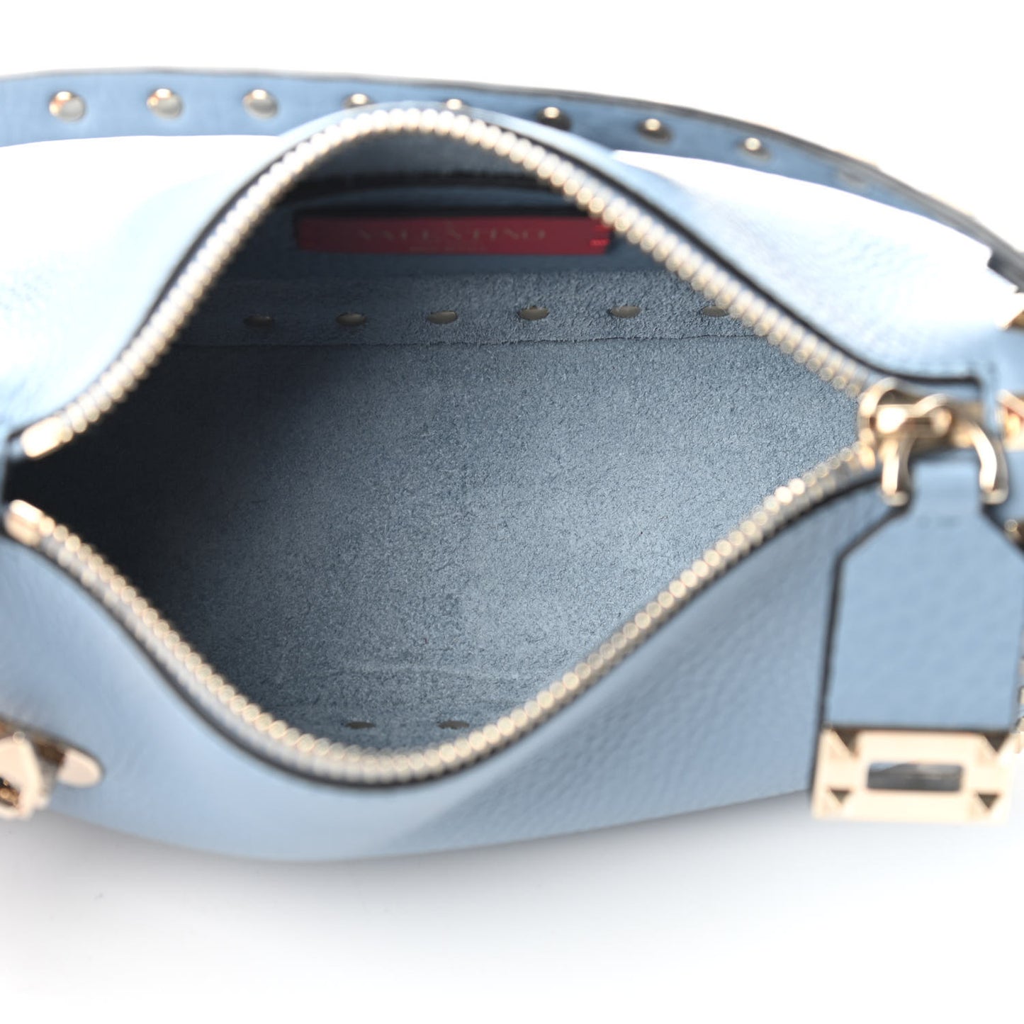 Pebbled Calfskin Small Rockstud Flip Lock Shoulder Bag Niagara