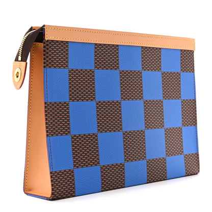 Louis Vuitton Damier Pop Pochette Voyage MM Blue 3 of 9