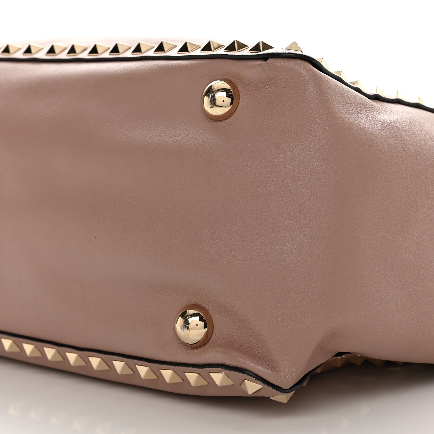 Valentino Garavani Vitello Medium Rockstud Tote Poudre 7 of 10