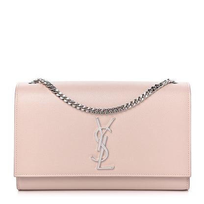 Saint Laurent Grain De Poudre Medium Classic Monogram Kate Satchel Marble Pink 1 of 8