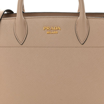 Prada Saffiano City Calfskin Medium Bibliothèque Top Handle Cammeo 8 of 15