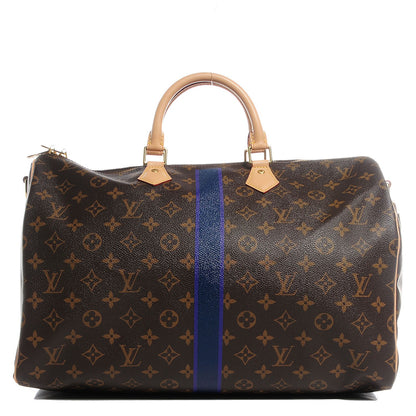 Louis Vuitton Monogram My LV Heritage Speedy Bandouliere 40 Violet Blue Marine 1 of 7