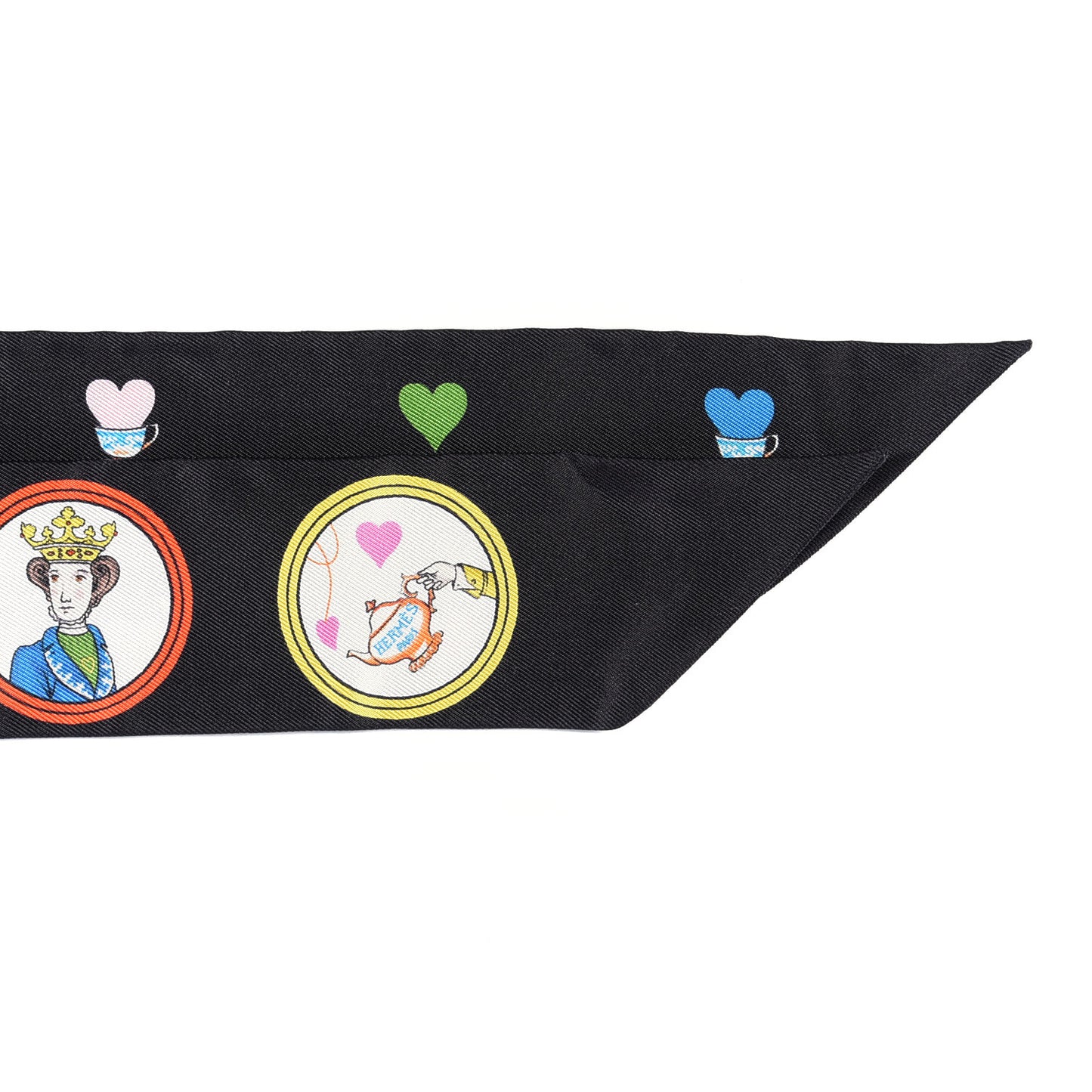 Silk Tea Time Twilly Black Rouge Multicolor