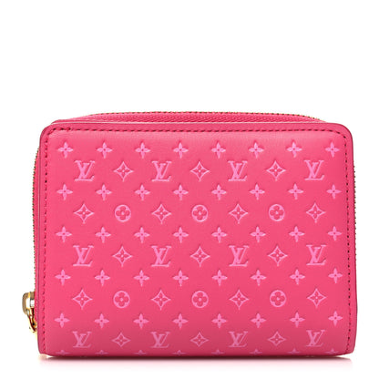 Louis Vuitton Calfskin Nanogram Embossed Lou Wallet Rose 1 of 8