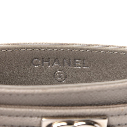 Chanel Caviar Quilted Boy Card Holder Grey 6 of 7