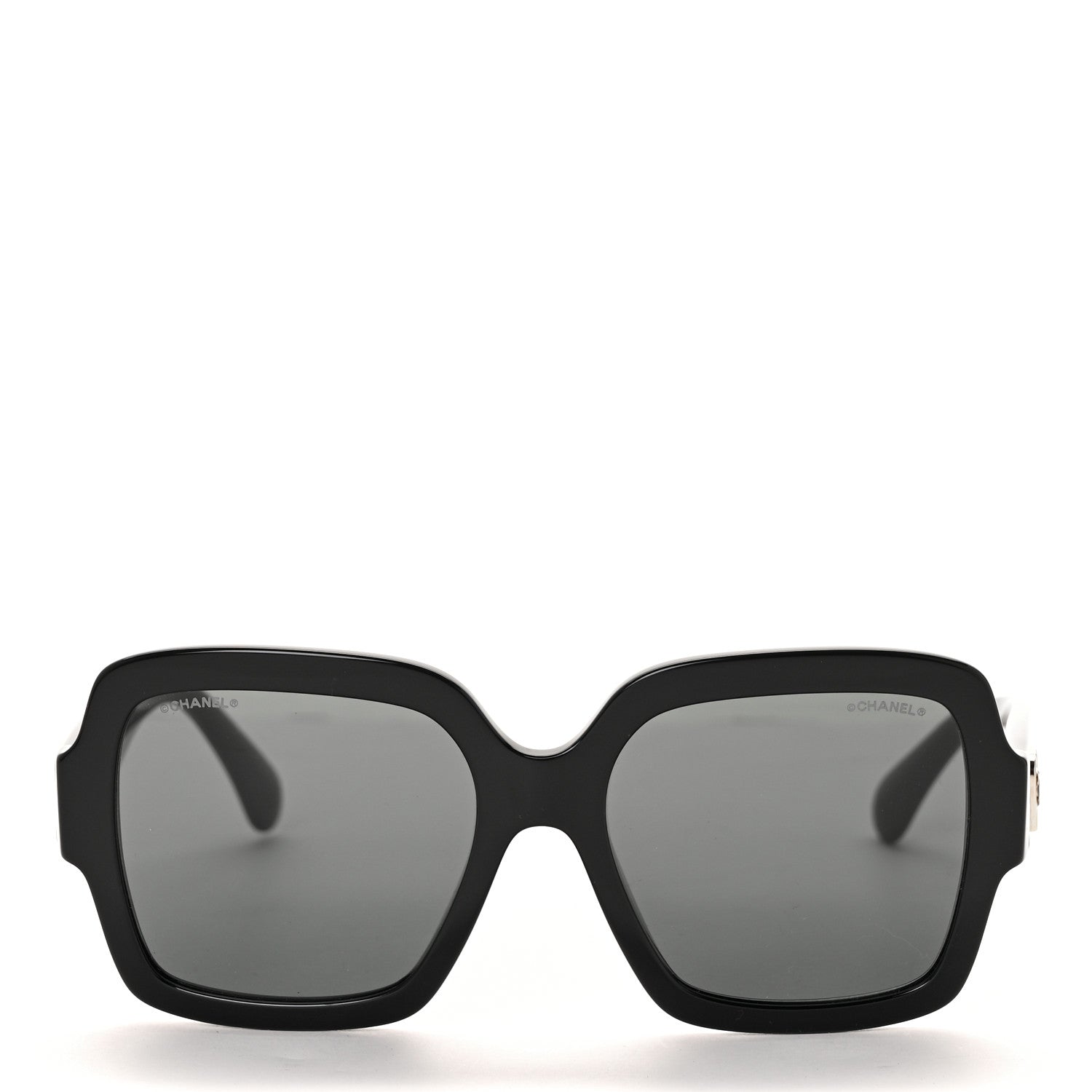 Chanel Acetate Square Heart Sunglasses 5479-A Black 1026248