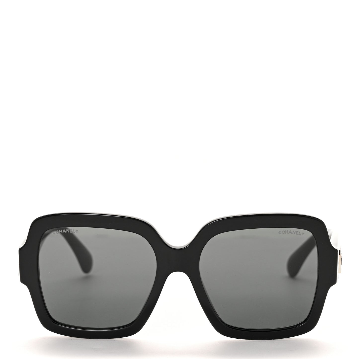 Acetate Square Heart Sunglasses 5479-A Black