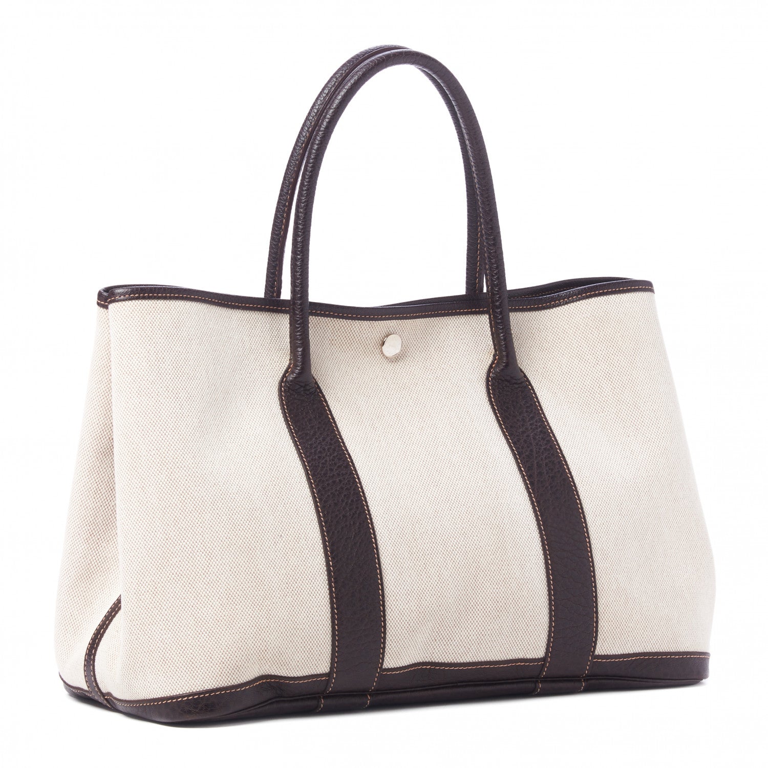 Hermes Toile Buffle Gala Garden Party Tote 36 MM Marron Fonce 3 of 9