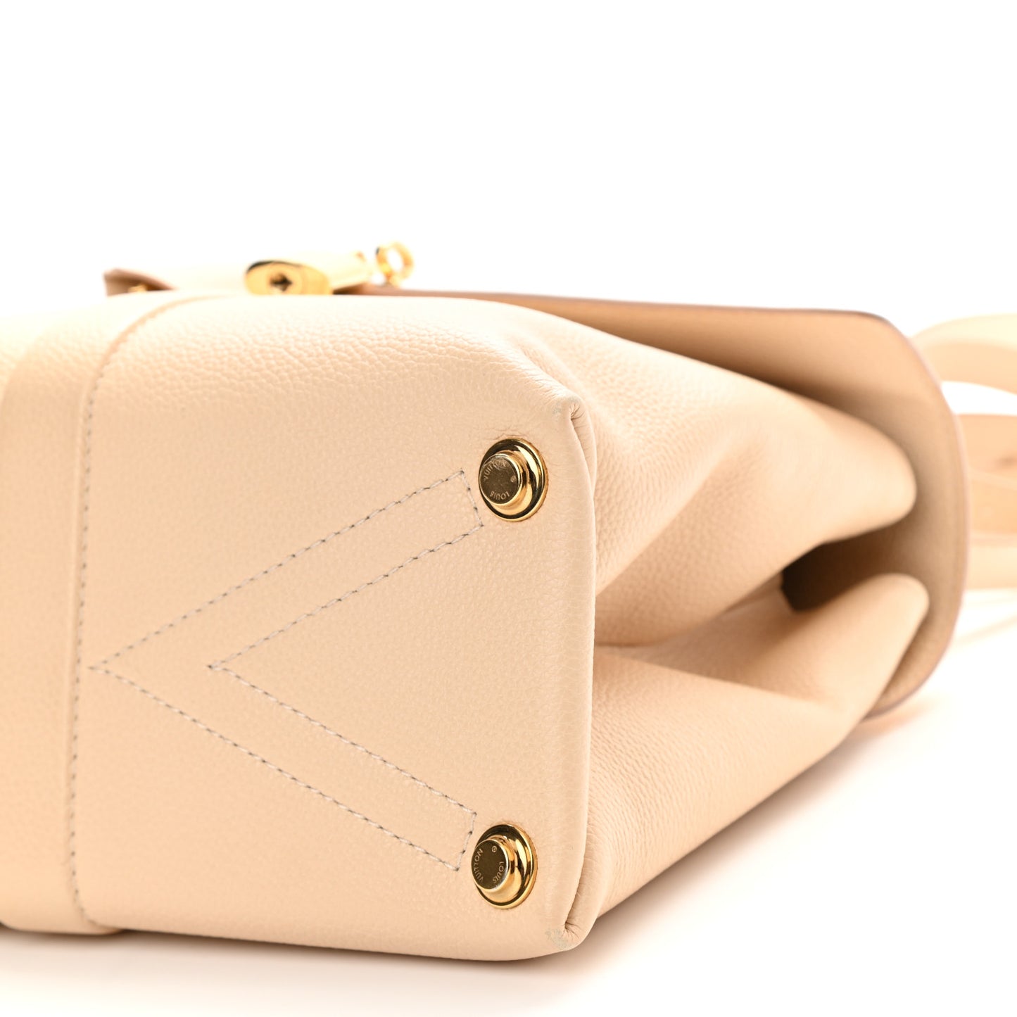 Grained Smooth Calfskin Rose Des Vents PM Creme