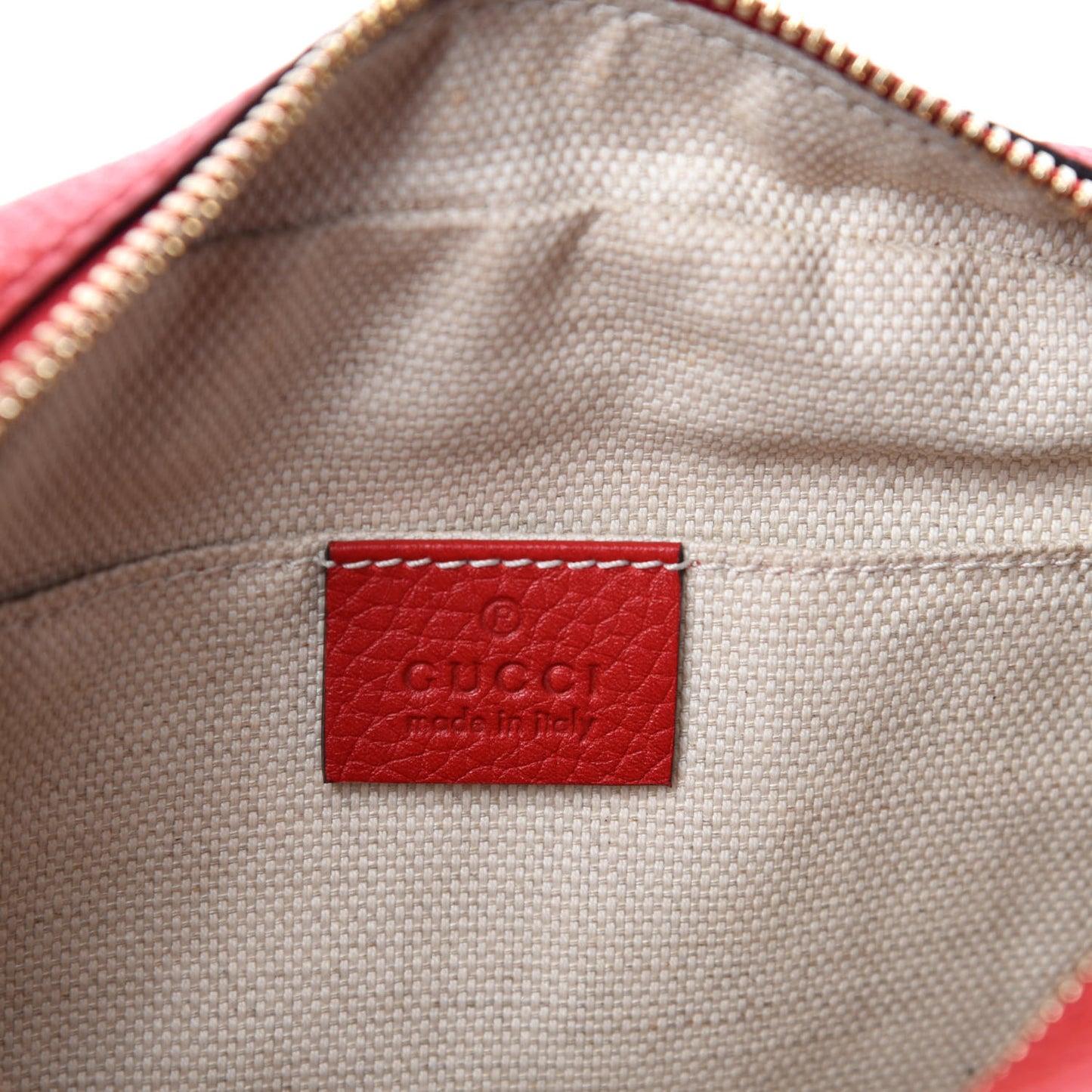 Pebbled Calfskin Small Soho Disco Bag Vibrant Red