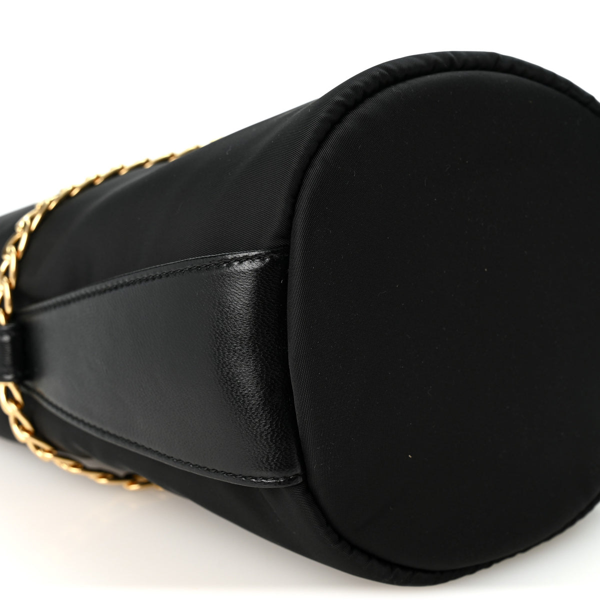 Tessuto Nylon Nappa Petit Sac Mini Bucket Bag Black