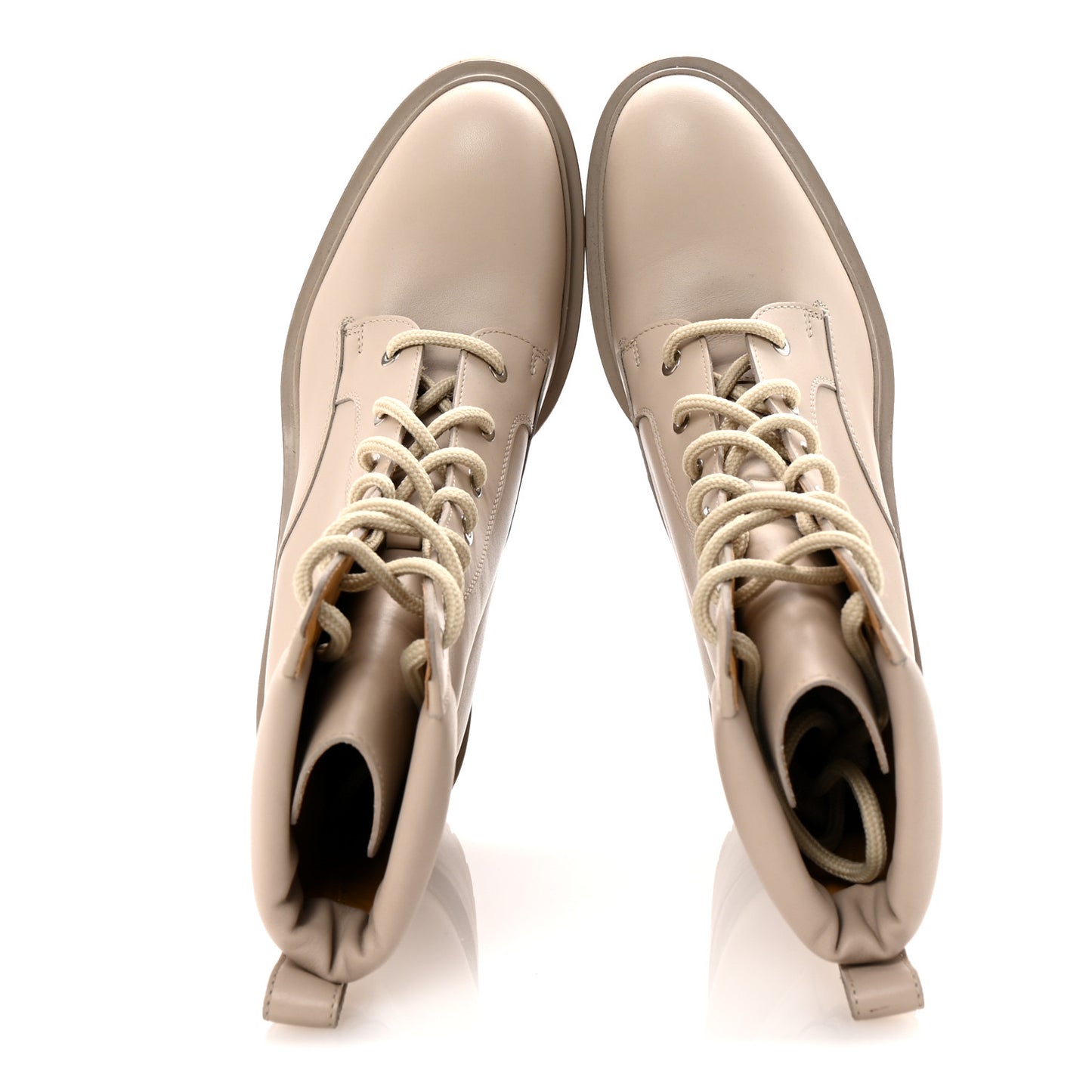 Calfskin Bridge Ankle Boots 38 Beige Grege 38 Beige Grege