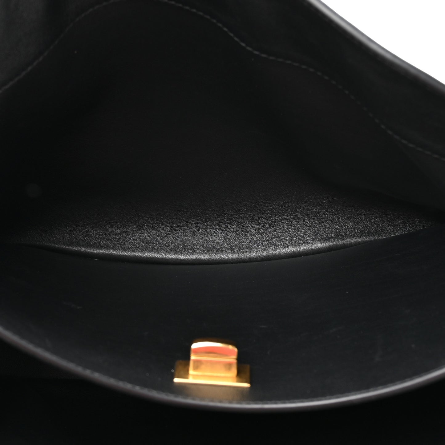 Natural Smooth Calfskin Small Rodeo Top Handle Handbag Black