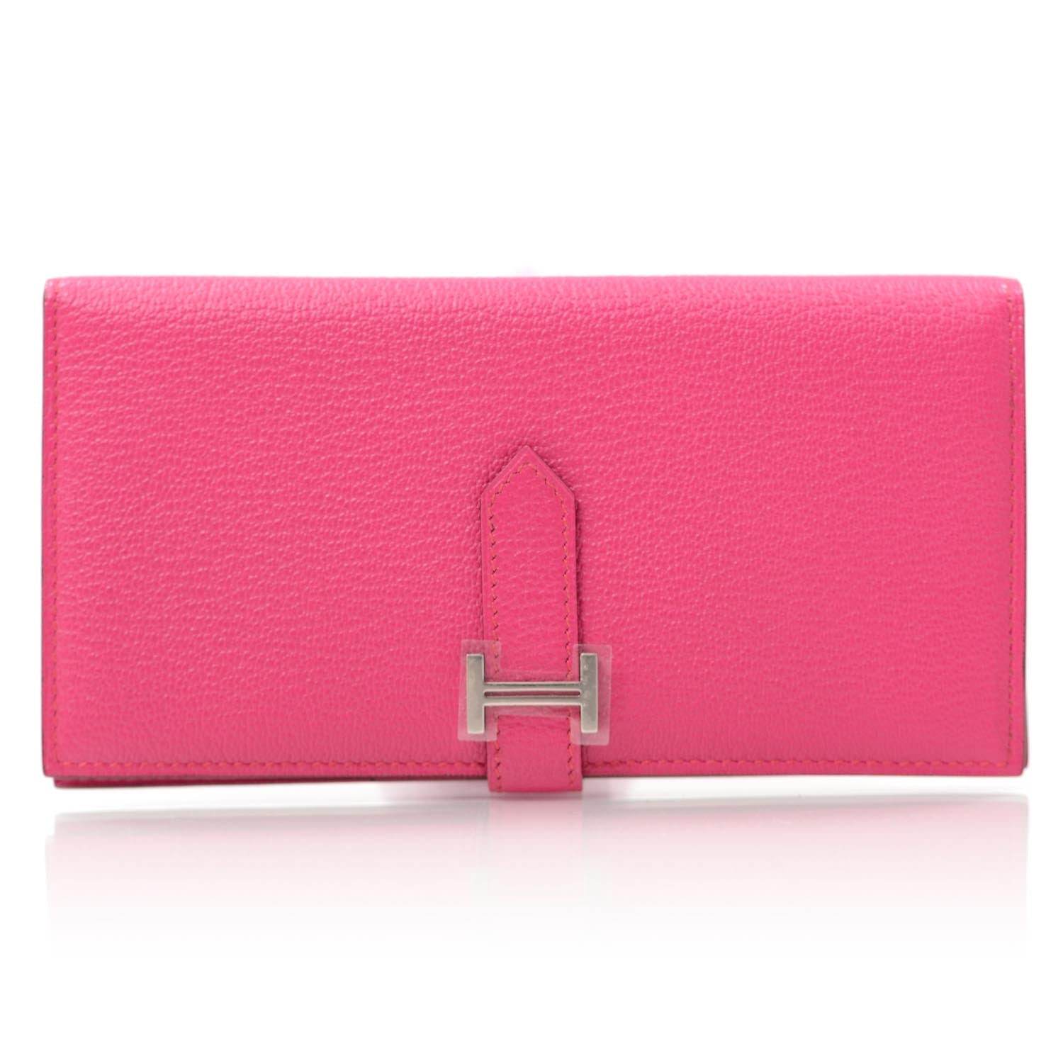 Hermes Chevre Mysore Bearn Wallet Fuchsia 1 of 8