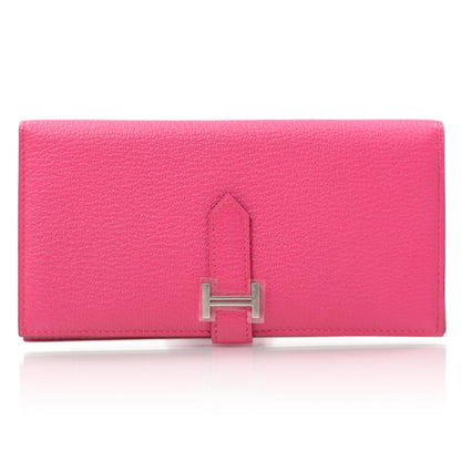 Hermes Chevre Mysore Bearn Wallet Fuchsia 1 of 8