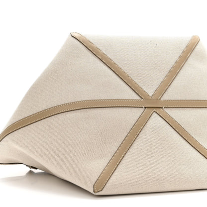 Burberry Cotton Canvas Mini Logo Horseferry Tote Bag Off White 11 of 13