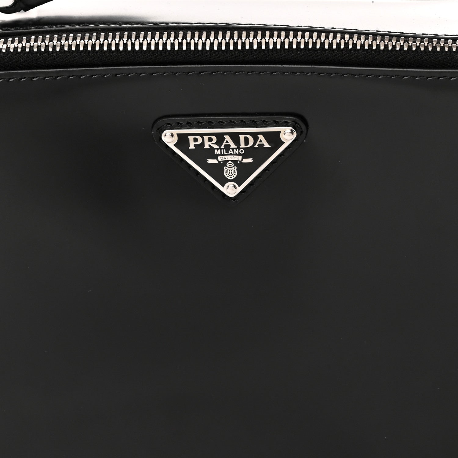 Prada Spazzolato Medium Brique Crossbody Bag Black 8 of 10