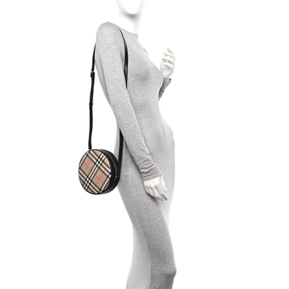 Burberry Vintage Check Calfskin Louise Bag Archive Beige Black 2 of 9