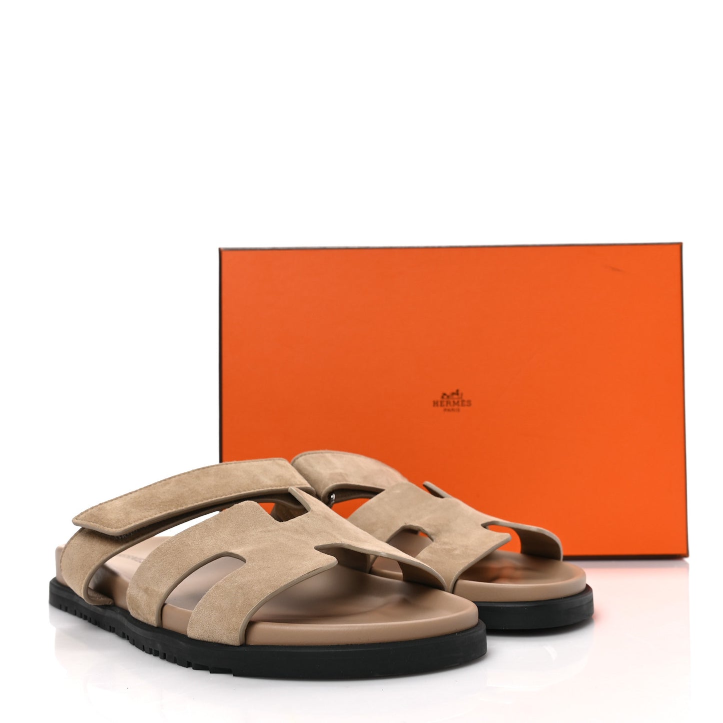 Suede Goatskin Womens Chypre Sandals 41 Beige Argile