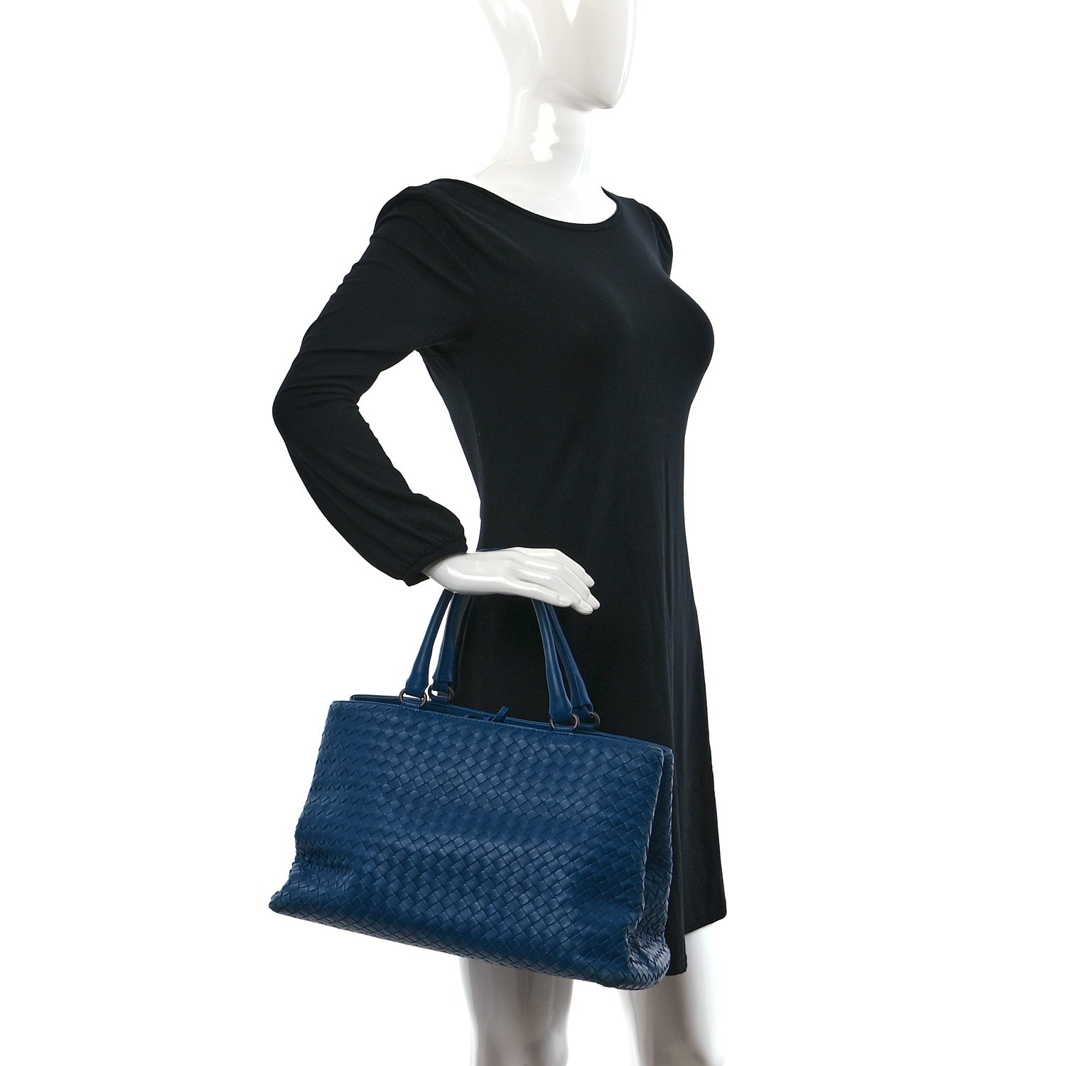 Bottega Veneta Nappa Intrecciato Milano Tote Blue 2 of 15