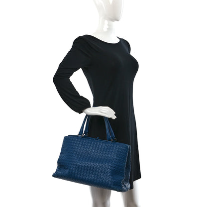 Bottega Veneta Nappa Intrecciato Milano Tote Blue 2 of 15
