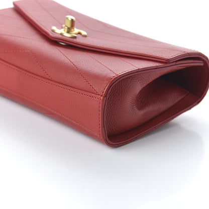 Chanel Calfskin Chevron Stitched Waist Belt Bag Dark Red 7 of 10
